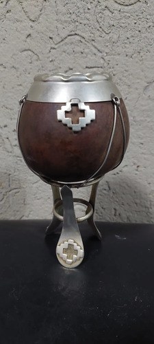 Mate Metal Con Base Firmado Paladino Consultar Stock