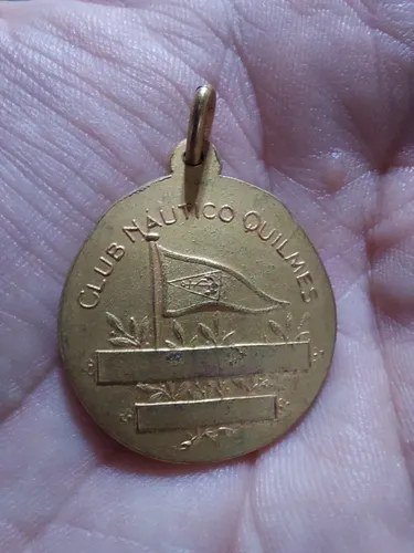 Medalla Dije Club Náutico Quilmes Vieja Consultar Stock Dorado - 5