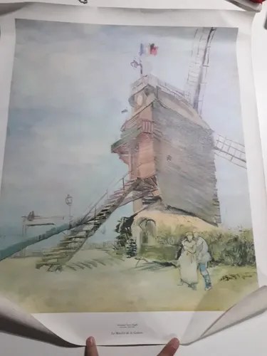 Oleografía S.tela. Van Gogh Le Moulin Galeote Museo Consul
