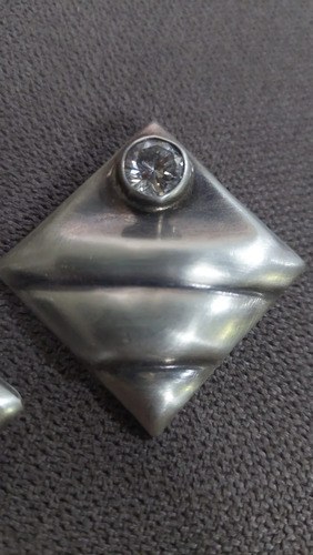Par De Aros. Clip Plata 925 Mexico 70s Consultar Stock Plateado - 3