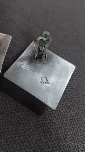 Par De Aros. Clip Plata 925 Mexico 70s Consultar Stock Plateado - 7