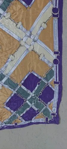 Pañuelo Grande Seda Mila Schon Violeta Consultar Stock Negro Rayas Unico - 4