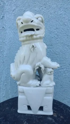 Perro Foo Porcelana Blanco Consultar Stock Blanco