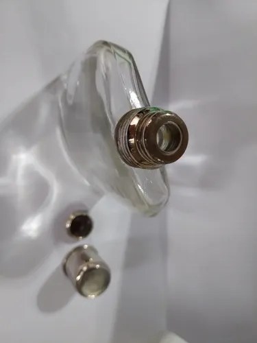 Petaca Licorera Vidrio Tapón Metal Consultar Stock Hialino Liso - 5