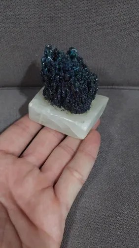Piedra Diamantina Sobre Base De Onix Consultar Stock Azul - 7