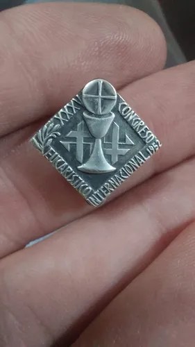 Pin Solapa Cong. Eucarístico Inter. Barcelona 1952 Plateado - 2