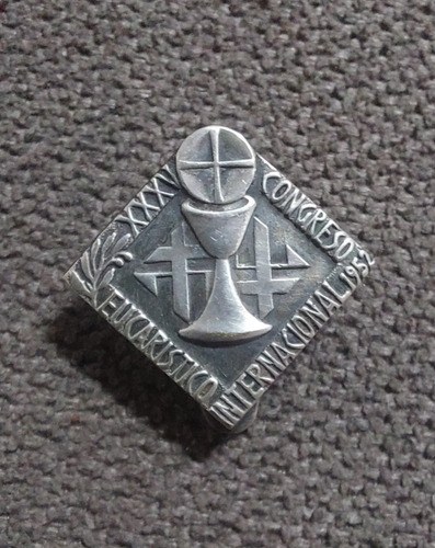 Pin Solapa Cong. Eucarístico Inter. Barcelona 1952 Plateado - 5
