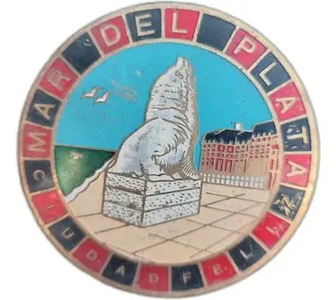 Placa Aplique Mar Del Plata Viejo Lobo Mar Consultar Stock