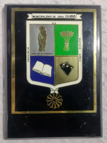 Placa Escudo Muni Gral Guido Bronce Consultar Stock