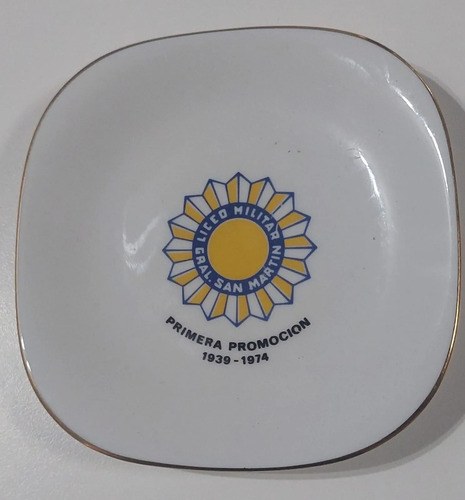 Plato Porcelana Liceo Militar Promocion Consultar Stock Blanco