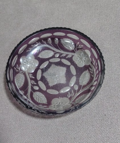 Plato Cristal Tallado Violeta Consultar Stock Violeta