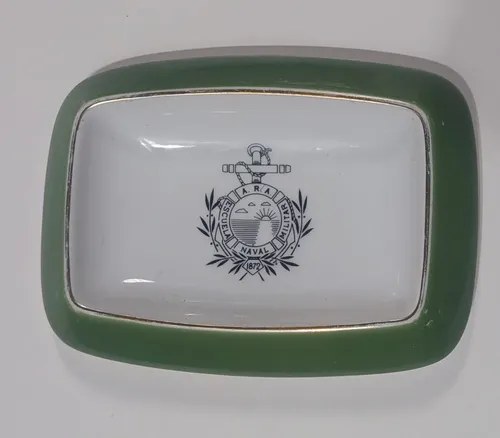 Plato Despojad Porcelana A.r.a Naval Consultar Stock Blanco