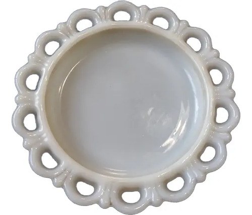 Plato Opalina Blanca Vieja Consultar Stock Blanco