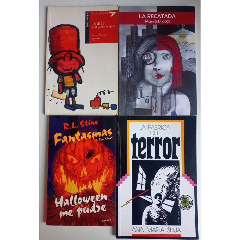 Lote de 4 libros infantiles / juveniles - Halloween me pudre + La fábrica del terror y otros