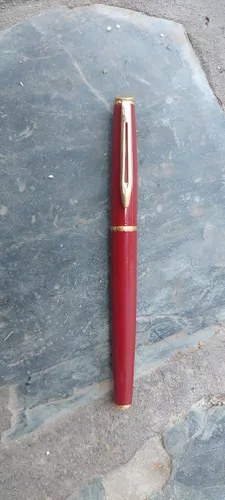 Pluma Waterman France Bordo Con Dorado Consultar Stock Chocolate Negro