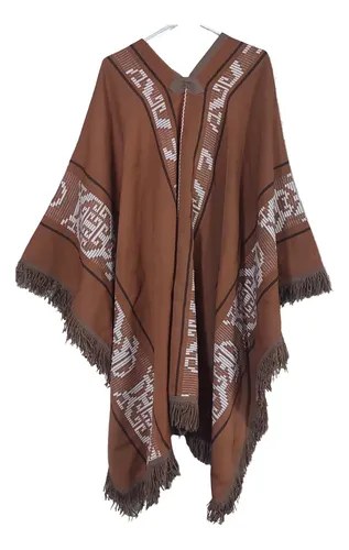 Poncho Norteño Lana Marron Consultar Stock Marrón Unico