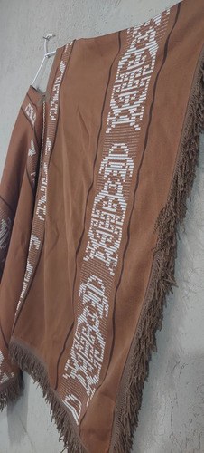 Poncho Norteño Lana Marron Consultar Stock Marrón Unico - 4