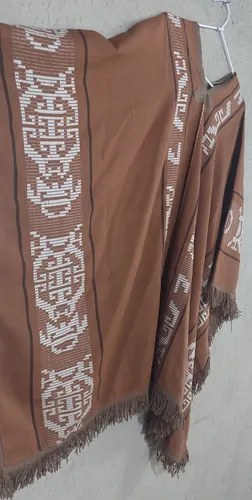 Poncho Norteño Lana Marron Consultar Stock Marrón Unico - 7