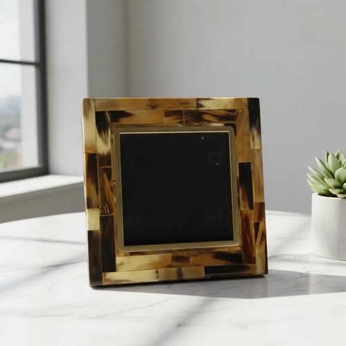 Portarretrato Art Deco Asta De Toro Consultar Stock Marrón Lisa