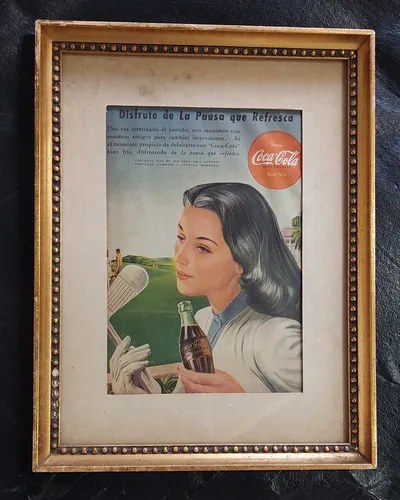 Poster Publicidad Papel Coca Cola 40,s Consultar