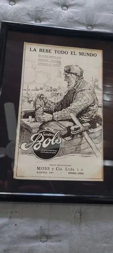Publicidad Ginebra Bols 1924 Enmarcada Consultar Stock - 2