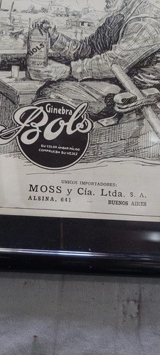 Publicidad Ginebra Bols 1924 Enmarcada Consultar Stock - 4