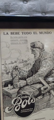 Publicidad Ginebra Bols 1924 Enmarcada Consultar Stock - 6