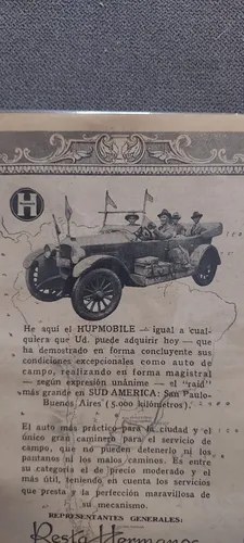 Publicidad Papel Auto Hupmobile Año 1924 Consultar Stock - 4