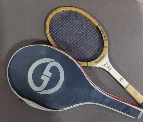 Raqueta Vieja Grand Slam C/funda Madera Consultar Stock Beige - 2