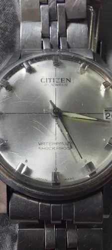 Reloj Citizen Waterproof Shockproof Cuerda Consultar Stock Plateado - 6