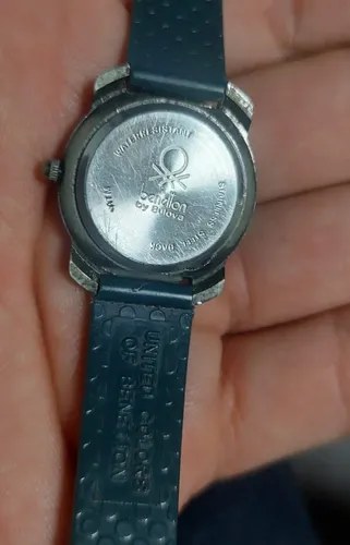 Reloj Dama Benetton Funcionando Quartz Consultar Stock Verde Musgo Plateado Blanco - 4