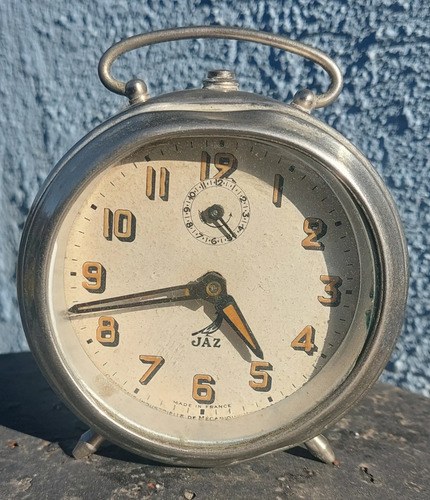 Reloj Despertador Viejo Jaz France Consultar Stock Plateado