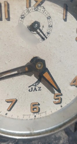 Reloj Despertador Viejo Jaz France Consultar Stock Plateado - 2