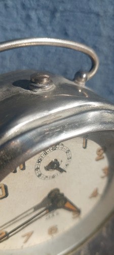 Reloj Despertador Viejo Jaz France Consultar Stock Plateado - 3