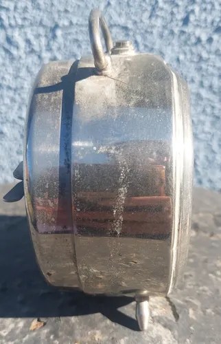 Reloj Despertador Viejo Jaz France Consultar Stock Plateado - 4