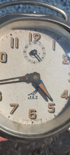 Reloj Despertador Viejo Jaz France Consultar Stock Plateado - 6