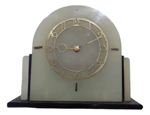 Reloj Mesa Art Deco Smith Onix Reparar Consultar Stock Verde