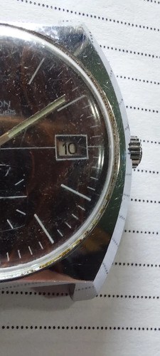 Reloj Pulsera Diamon Cuerda Años 70 Consultar Stock Azul Marino Plateado Marrón Oscuro - 5