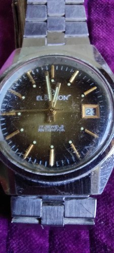 Reloj Pulsera Election Automatic 70's Consultar Stock Plateado Marrón Claro - 2