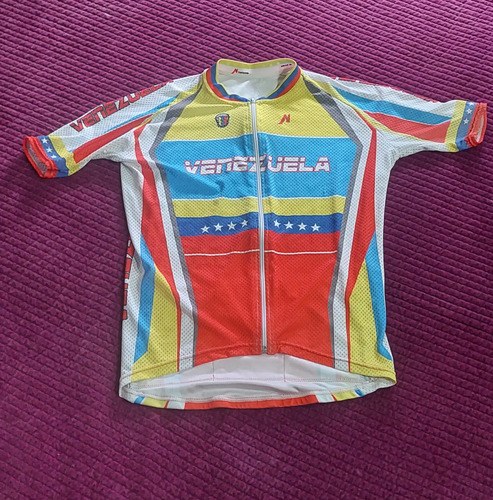 Remera Ciclismo Federacion Venezuela T-s Consultar Stock Blanco S