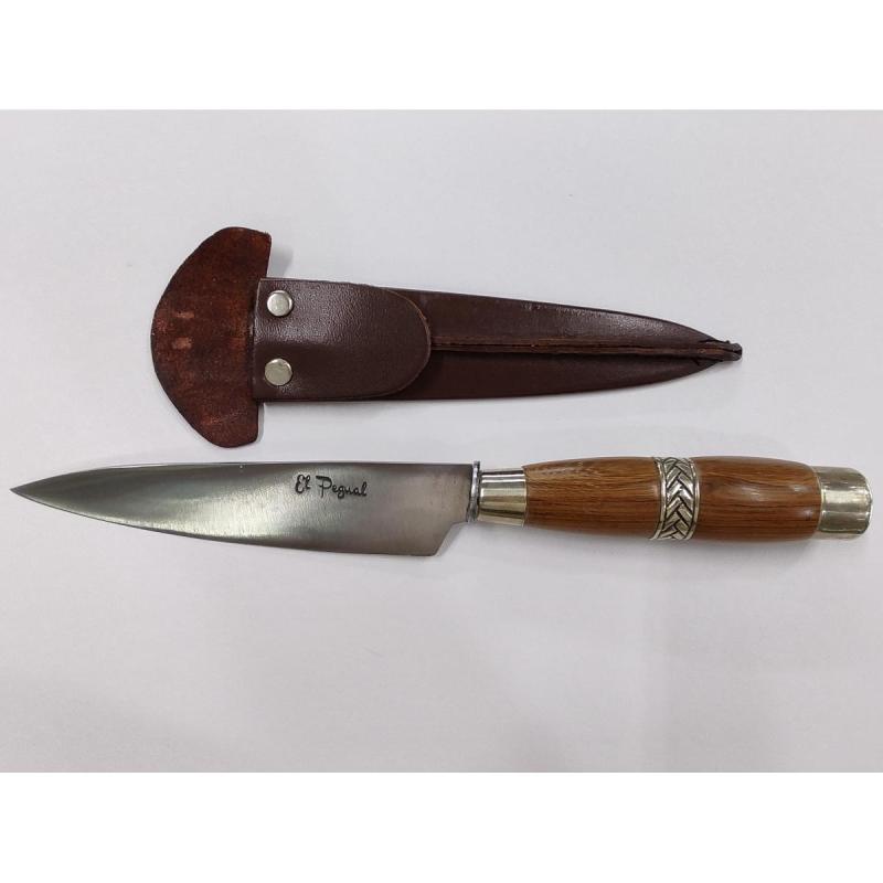 Cuchillo El Pegual 14 Cm Cabo Madera Y Alpaca