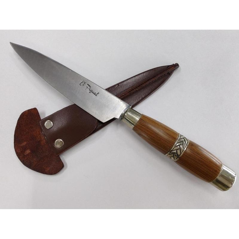 Cuchillo El Pegual 14 Cm Cabo Madera Y Alpaca - 2