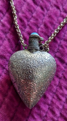 Snuff Bottle Perfumero Metal Collar Consultar Stock Plateado - 2