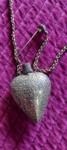 Snuff Bottle Perfumero Metal Collar Consultar Stock Plateado - 3