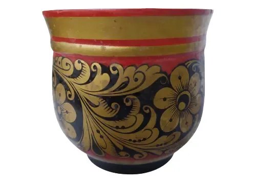 Tazón Ruso Khokhloma Pintura Madera Porción Bowlconsultar S