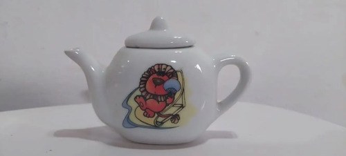 Tetera Porcelana Miniatura Juguete Vieja Consultar Stock Blanco