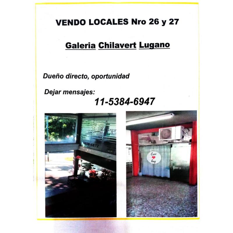 Venta Locales 26 Y 27 Galeria Chilaver Villa Lugano 