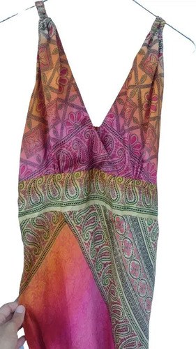Vestido Largo Laura Felici Talla Xl Consultar Stock Rosa Chicle Geométrico Xl - 2