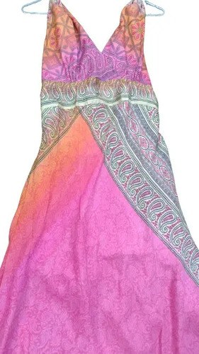 Vestido Largo Laura Felici Talla Xl Consultar Stock Rosa Chicle Geométrico Xl - 3