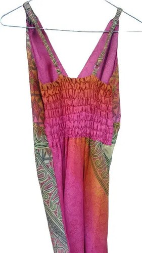 Vestido Largo Laura Felici Talla Xl Consultar Stock Rosa Chicle Geométrico Xl - 4
